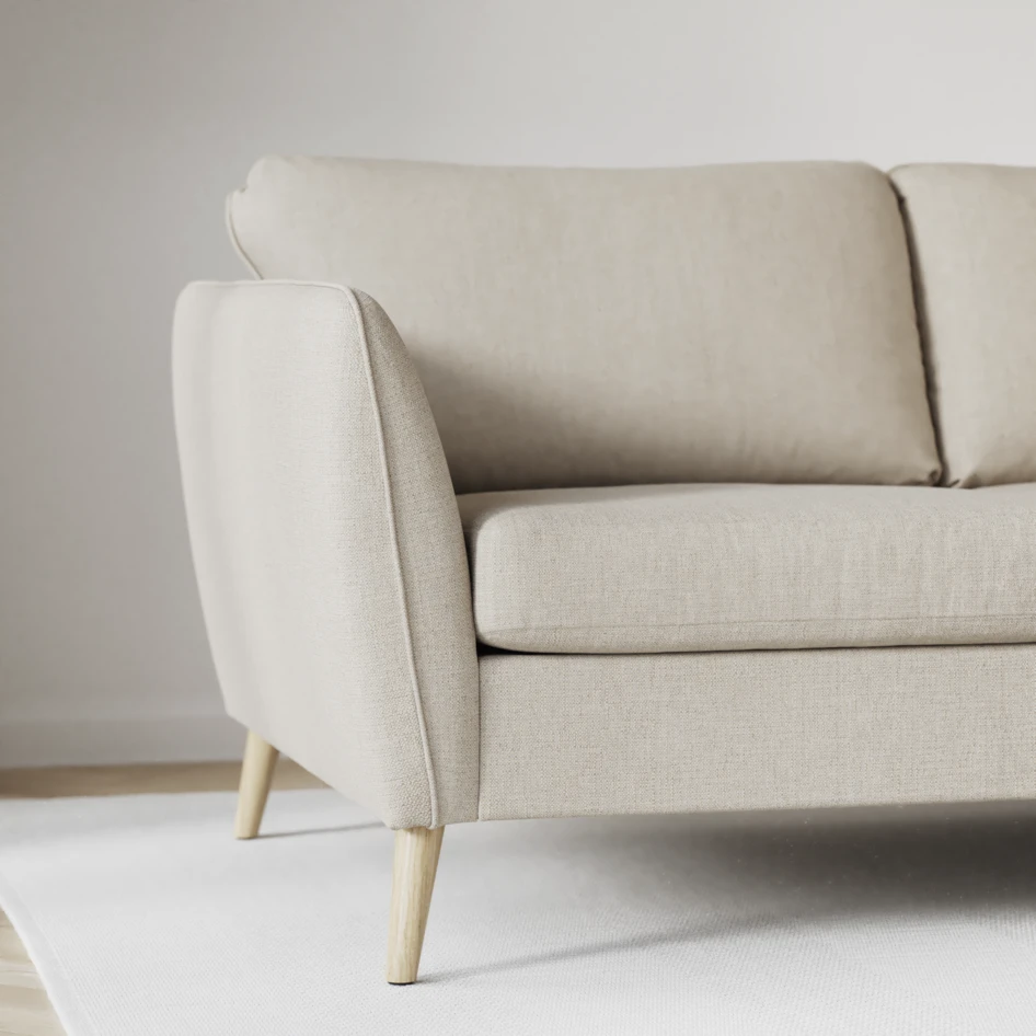 County - 3-sits soffa med divan vänster - Beige