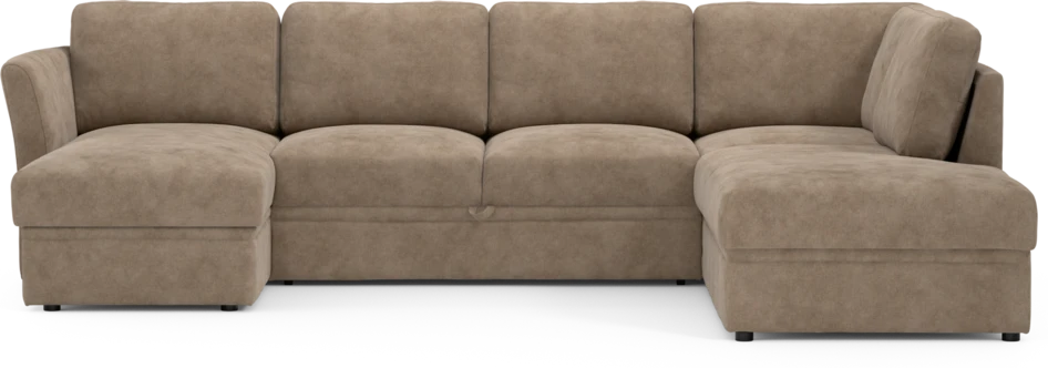 Öland - Bäddsoffa med schäslong vänster och divan höger - Beige