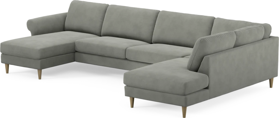 Bridge - 3-sits soffa med schäslong vänster och divan höger - Grå