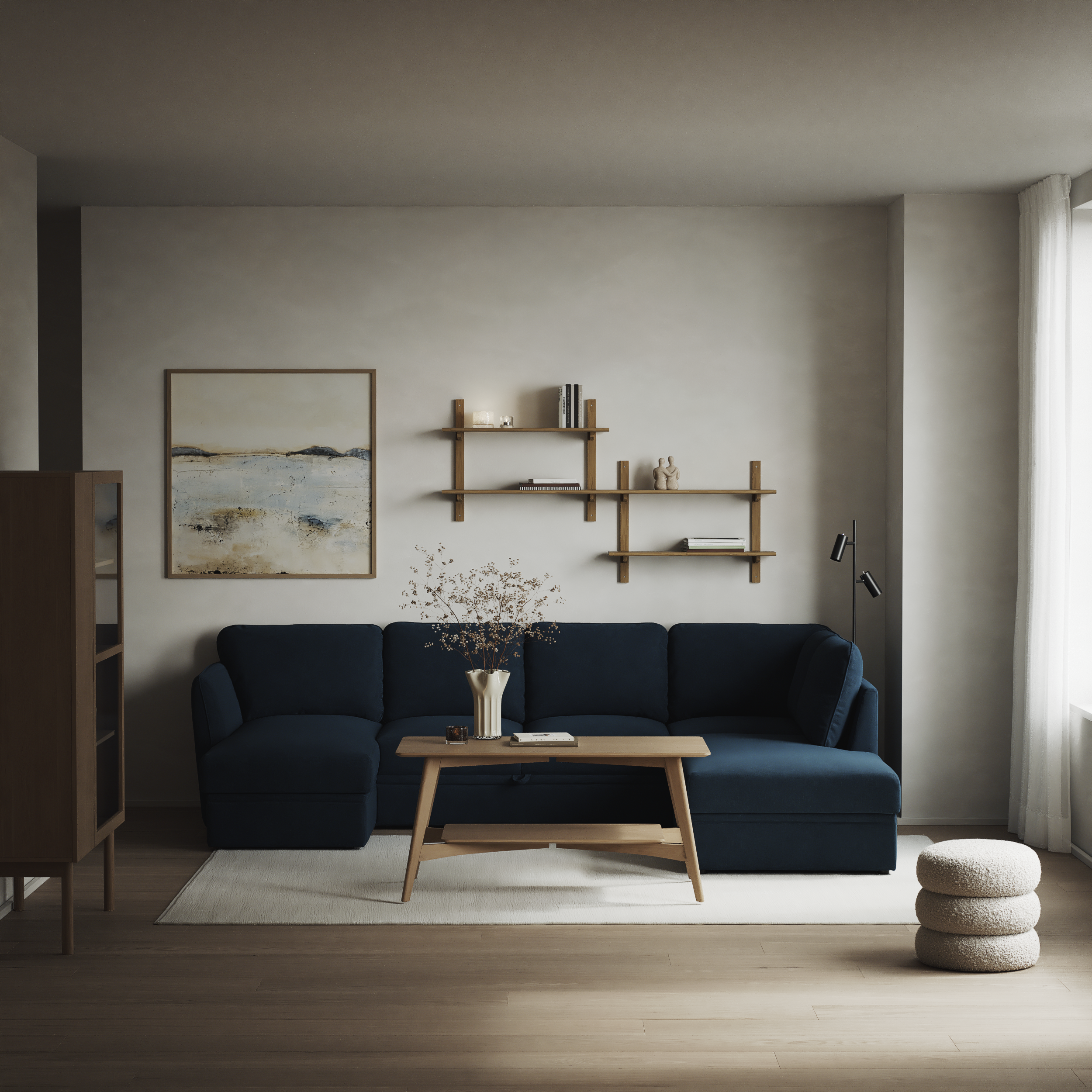Öland - Bäddsoffa med schäslong vänster och divan höger - inspiration