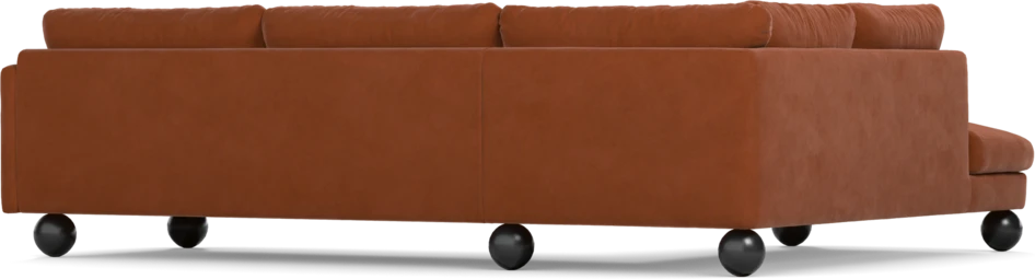 Madison - 3-sits soffa med divan vänster - Röd