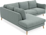 Madison - 2-sits soffa med divan vänster - Turkos