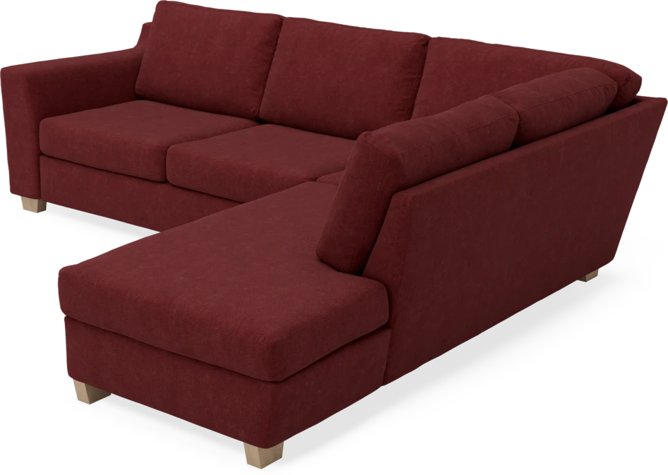 Friday - 2,5-sits soffa med divan höger - Rosa