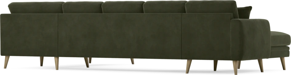 Eden - 3-sits soffa med schäslong vänster och divan höger - Grön
