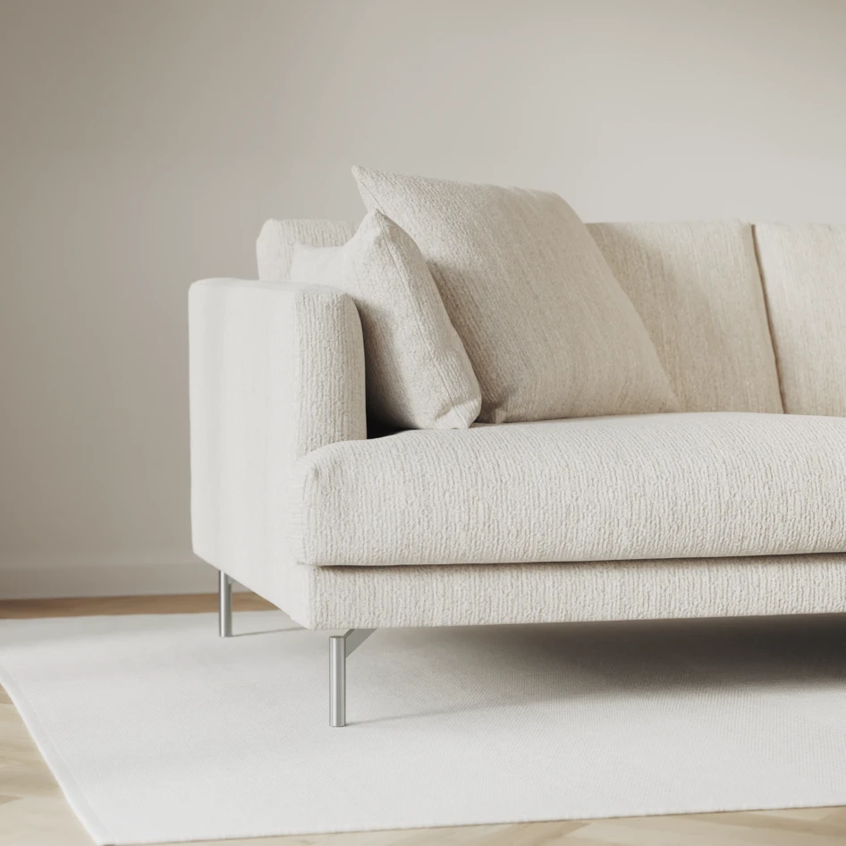 Harper - 3-sits soffa, hel dyna - Vit