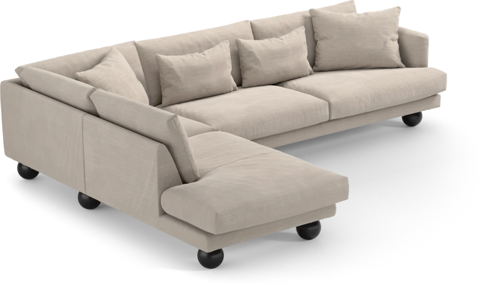 Harper - 3-sits soffa med divan vänster - Beige