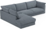 Cherrie Klädsel -  3-sits soffa med divan vänster - Blå