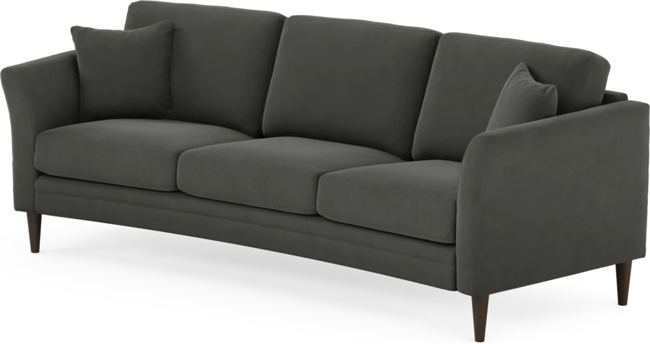 Eden - 3-sits soffa svängd - Grå