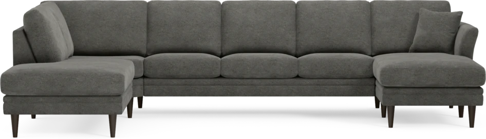 Eden - 3-sits soffa med divan vänster och schäslong höger - Grå