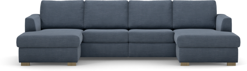 Friday - 2-sits soffa med två schäslonger - Blå