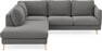 Madison - 2-sits soffa med divan vänster - Grå