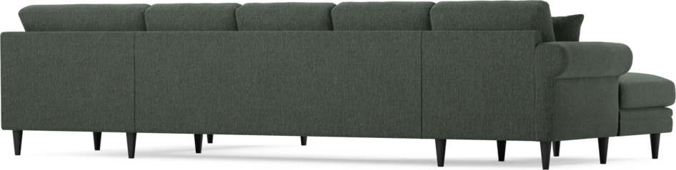 Eden - 3-sits soffa med schäslong vänster och divan höger - Grön