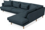 Harper - 3-sits soffa med divan höger - Blå