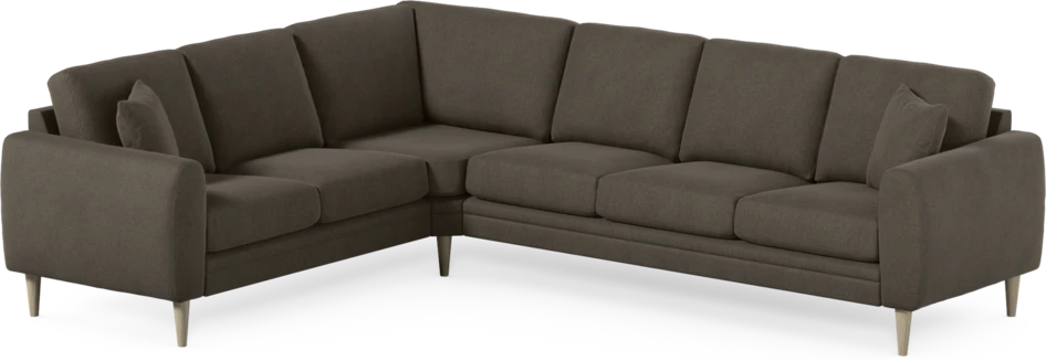 Eden - Hörnsoffa, 2+3-sits - Brun