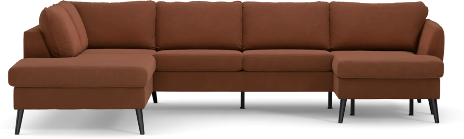 County - 3-sits soffa med divan vänster och schäslong höger - Orange