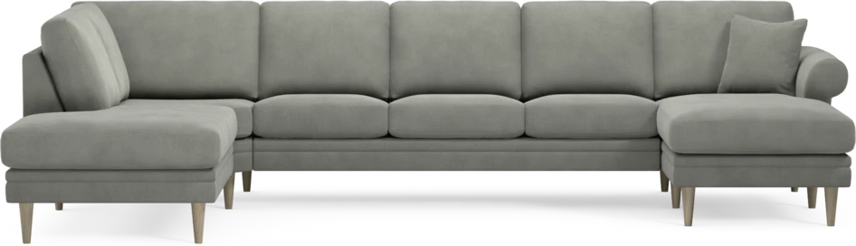 Eden - 3-sits soffa med divan vänster och schäslong höger - Grå