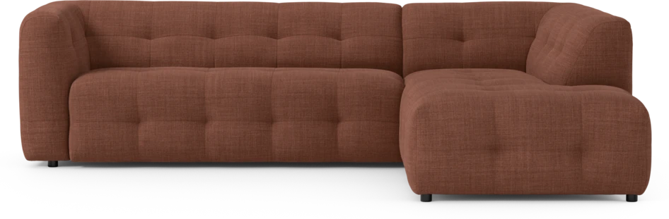 Bella - 3-sits soffa med divan höger - Orange