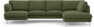 Madison Lux - 2-sits soffa med schäslong vänster och divan höger - Grön