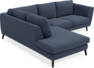 Madison - 2-sits soffa med divan vänster - Blå