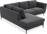 Madison - 2-sits soffa med divan vänster - Svart