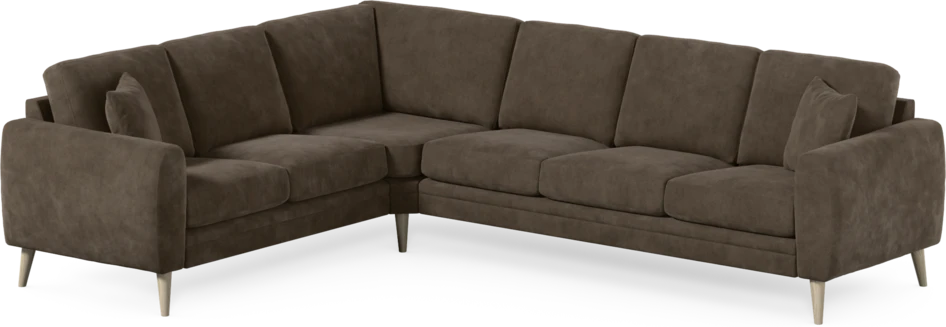 Eden - Hörnsoffa, 2+3-sits - Brun