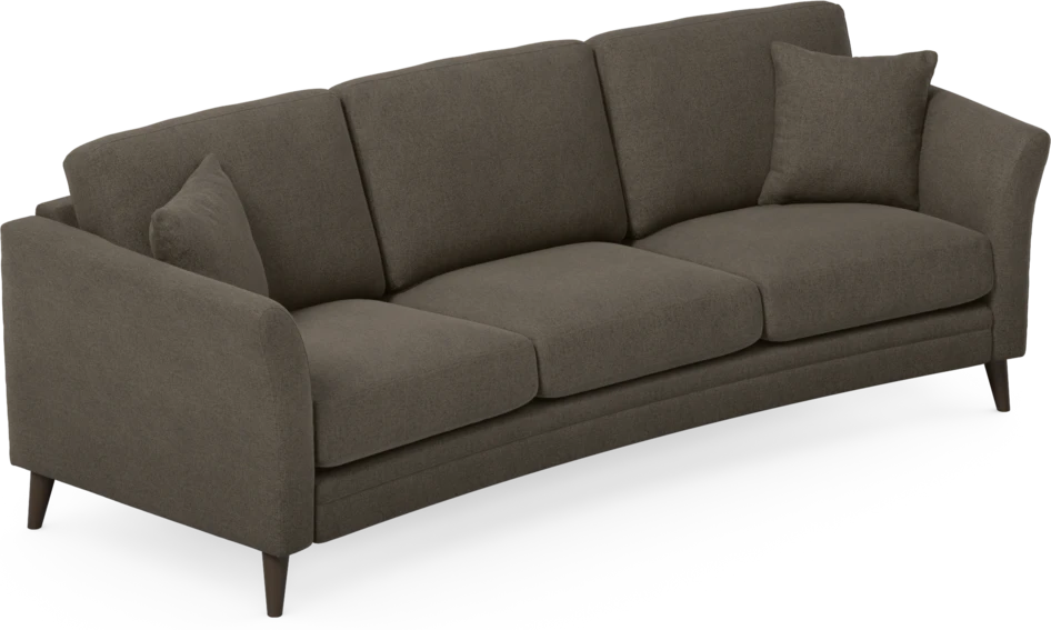 Eden - 3-sits soffa svängd - Brun
