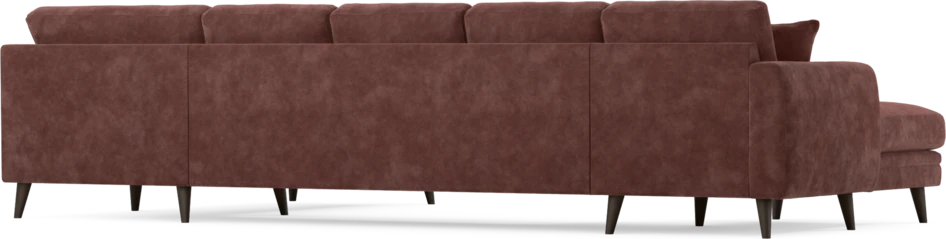 Eden - 3-sits soffa med schäslong vänster och divan höger - Röd