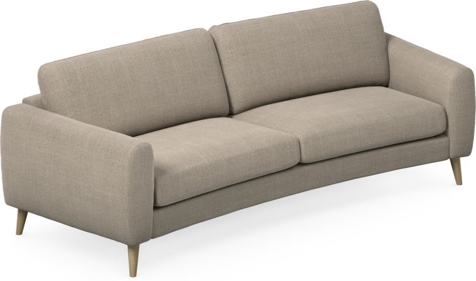 Bridge - 3-sits soffa svängd - Beige
