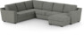 Friday - Hörnsoffa, 2+3-sits med schäslong höger - Grå