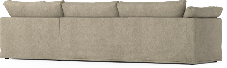 Cherrie - 3-sits soffa med divan höger, med kappa - Grå