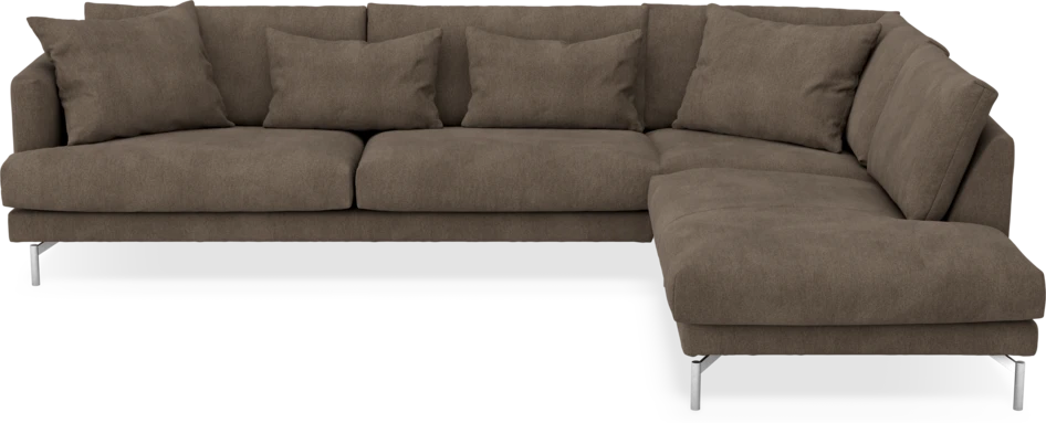 Harper - 3-sits soffa med divan höger - Brun