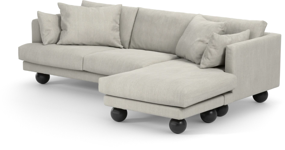 Harper - 4-sits med schäslong höger  - Beige