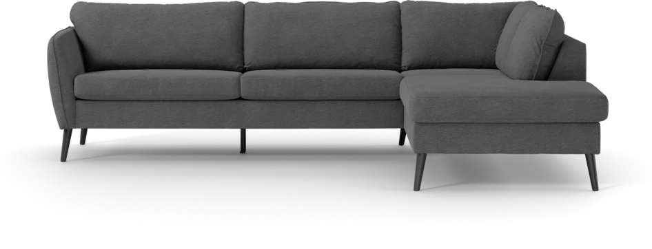 County - 2,5-sits soffa med divan höger - Grå