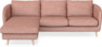 Madison Lux - 2-sits soffa med schäslong vänster - Röd