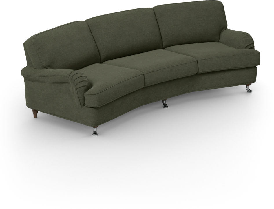 Oxford - 3-sits soffa svängd - Grön