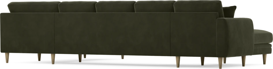 Eden - 3-sits soffa med schäslong vänster och divan höger - Grön