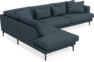 Harper - 3-sits soffa med divan vänster - Blå