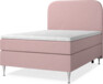 New York Supreme - Kontinentalsäng, enkelsäng med bäddmadrass, sängben och sänggavel slät - Rosa