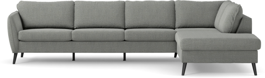 County - 3-sits soffa med divan höger - Grå