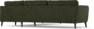 Bridge - Hörnsoffa, 3+3-sits - Grön