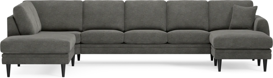 Eden - 3-sits soffa med divan vänster och schäslong höger - Grå