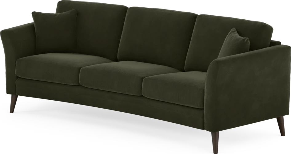 Eden - 3-sits soffa svängd - Grön