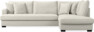 Mila - 3-sits soffa med divan höger, hel dyna - Vit