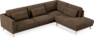 Willow - 3-sits soffa med divan höger, fast klädsel - Brun