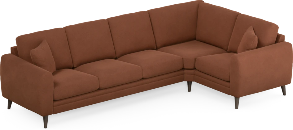 Eden - Hörnsoffa, 3+1-sits - Orange