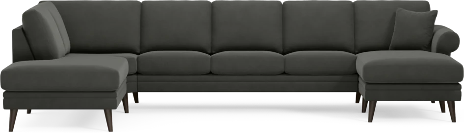 Eden - 3-sits soffa med divan vänster och schäslong höger - Grå
