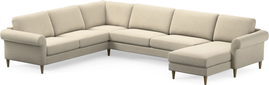 Bridge - Hörnsoffa, 2+3-sits med schäslong höger - Beige