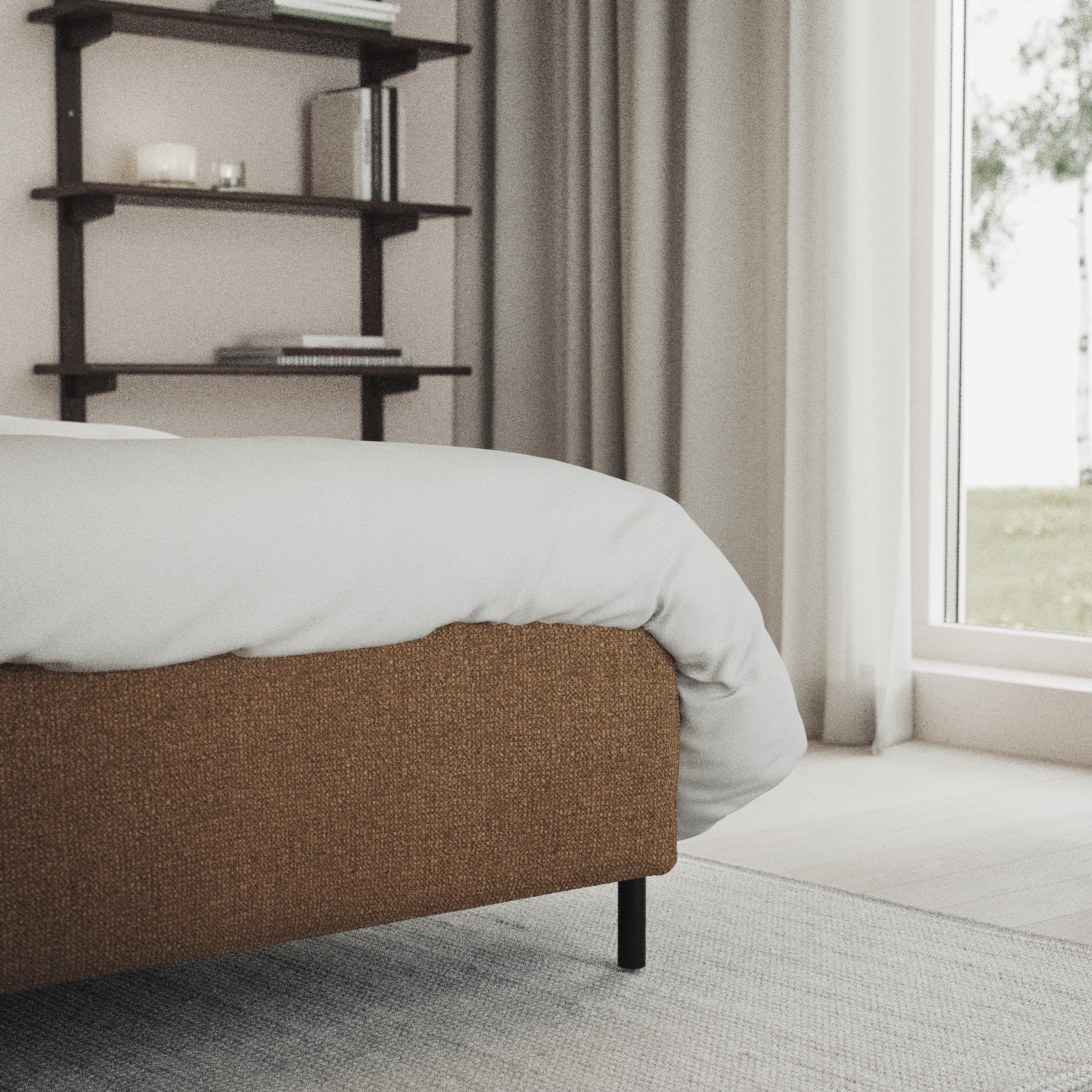 Delux Exclusive - Kontinentalsäng, enkelsäng 120 cm med bäddmadrass och sängben - inspiration