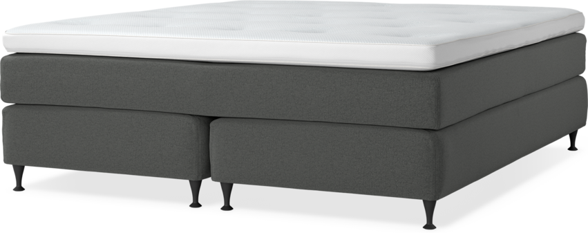 Delux Sense - Kontinentalsäng, dubbelsäng med bäddmadrass - Grå