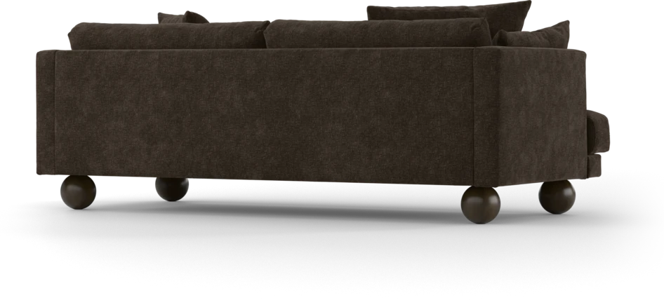 Harper - 3-sits soffa, hel dyna - Brun